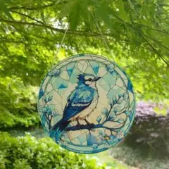 サンキャッチャー 壁掛け飾り ステンドグラス 鳥 インテリア 1