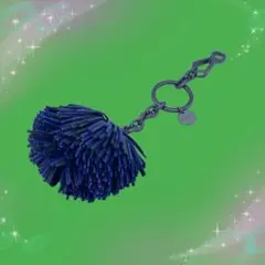 《超美品》 ボッテガヴェネタ レザー キーホルダー ブラック×パープル系