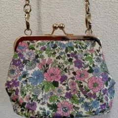 LIBERTY リバティ　花柄がま口ショルダーバッグ　出品未使用品