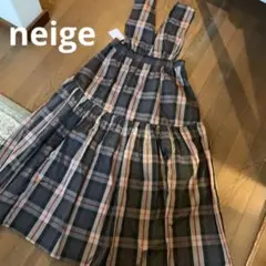 新品未使用 ネージュ neige チェック ジャンパースカート