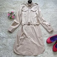 美品★RALPHLAUREN★ベージュ★シャツワンピース★ベルト付き★size9