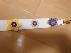 【確認用】ADMJ牛革フラワーモチーフ付ショルダーストラップ ショップチャンネル