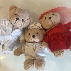 シンガポール　フラートンホテル　ベア ぬいぐるみ3点セット
