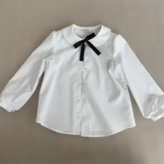 リボン付きホワイトシャツ サイズ120