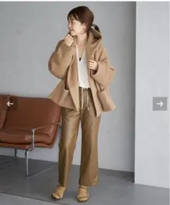 plageプラージュ/Shaggy Hoodie コート シャギーフーディコート