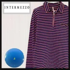 INTERMEZZO 長袖シャツ　Lサイズ　メンズ　ボーダー