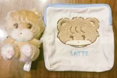 nikko キーホルダー　ポーチ ぬいぐるみ ラテ