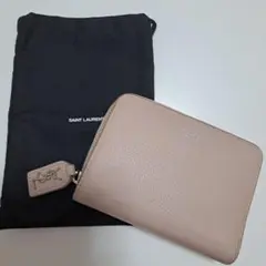 SAINT LAURENT ピンク 二つ折り財布 保存袋付き