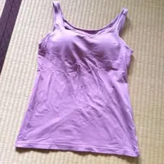 ユニクロ ブラトップ タンクトップ M パープル