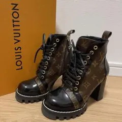 極美品 箱と保存袋付き LOUIS VUITTON アンクルトレイル ブーツ