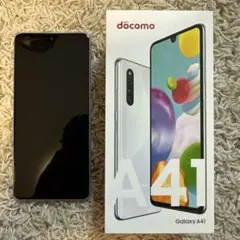 docomo Galaxy A41 ホワイト 本体、箱付き、シムフリー