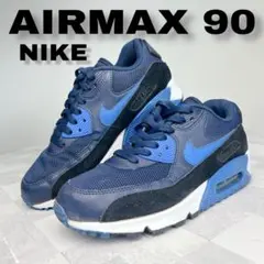 NIKE ナイキ AIRMAX 90 エアマックス ネイビー ブルー 24.0