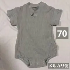 アプレレクール　リブ編み リブボディスーツ