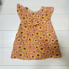 ひまわり柄ワンピース