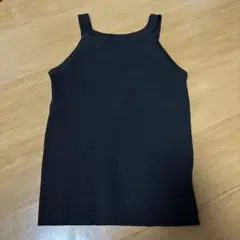 mystic ブラックリブタンクトップ