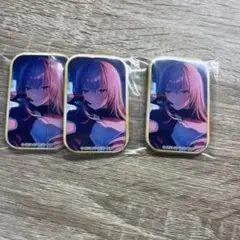 巡音ルカ　プロセカ　スクエア缶バッジ　烈火