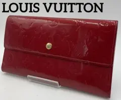 ルイヴィトン モノグラム 三つ折り 財布 ボタン ヴェルニ オシャレ
