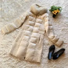 MAX MARA マックスマーラ ロングダウンコート フォックスファー ホワイト