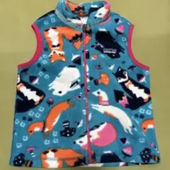 patagonia 動物柄 フリースベスト