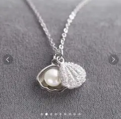 【925 sterling silver 】シェル パール ネックレス