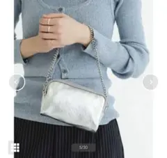 美品アーバンリサーチ　レザースクエアミニショルダーバッグ