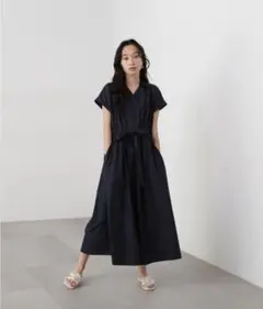 N. Natural Beauty Basic オープンカラーシャツワンピース