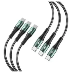 美品☘️Type-C ケーブル 急速充電 【3本セット1m/1m/2m】