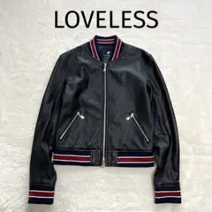 ラブレス　レトロ　ラムレザー　ライダースジャケット　ブルゾン　ドライバーズジップ