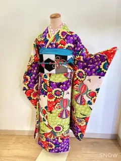 ポリエステル 作家振袖 tsumori chisato金彩 薔薇 身丈166cm ポリエステル 作家振袖 tsumori chisato金彩 薔薇 身丈166cm
