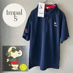 【限定】Impal インパル　S スヌーピー　コラボ ポロシャツ ネイビー　刺繍