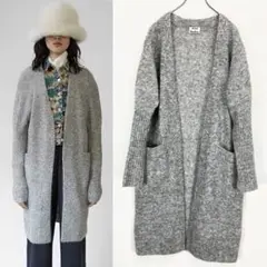 Acne Studios RAYA MOHAIR ロングカーディガン グレー