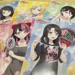 バンドリ クリアファイル　全5種　コンプリート
