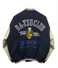 MEN’S BA-TSU メンズバツ　スタジャン 黒　アーチロゴ MEN'S BA-TSU メンズバツ スタジャン 黒 アーチロゴ
