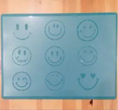 No.103 送料込ステンシルシート スマイルマーク ニコちゃん手書き風詰合せ！