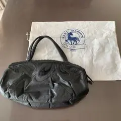 SANT MARIO'S サンタマリオス　ブラック　レザーショルダーバッグ