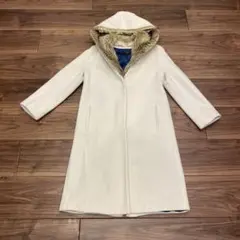DES PRES ウールメルトンファーコンビ フーデッドコート34