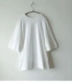 SALE 【HYKEハイク】白 クルーネック プルオーバーTシャツ
