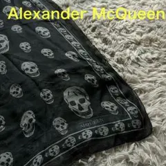 【希少】 ALEXANDER McQUEEN ストール ドクロ ブラック