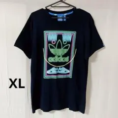 adidas ネオンプリント グラフィックTシャツ Lサイズ ブラック