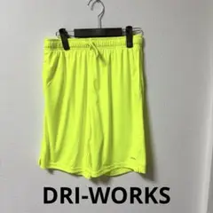 DriWorks 【XXL】蛍光イエロー ショートパンツ スポーツ 明るい