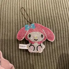 My Melody ストーン装飾キーホルダー