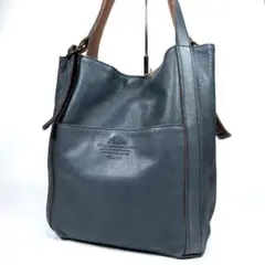 【極美品】ダコタ　トートバッグ　ラポール　レザー　ネイビー系