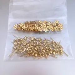 新品【ピアス】サージカルステンレスのゴールド・60個