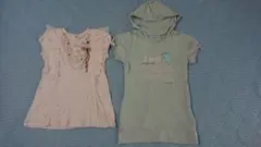 メゾピアノとポンポネット 140cm相当 Tシャツ 2枚セット