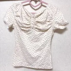 NICE CLAUP 【@re.__mi23セレクト】小花レーストップス ピンク
