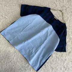 BEAMS HEART チェック柄カットソー ネイビー ライトブルー F