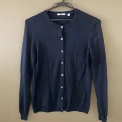 値下げ　UNIQLO ネイビー カーディガン Mサイズ