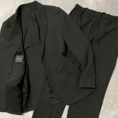 Theory セオリー シアサッカー スーツ セットアップ ブラック サイズ38