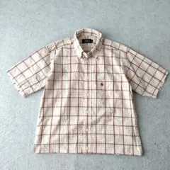 old unknown チェック シャツ 短丈 ボックスシルエット　f