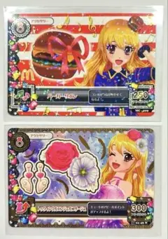アイカツカード　星宮いちご　希少バーガーリボン　トゥインクルエンジェルコサージュ